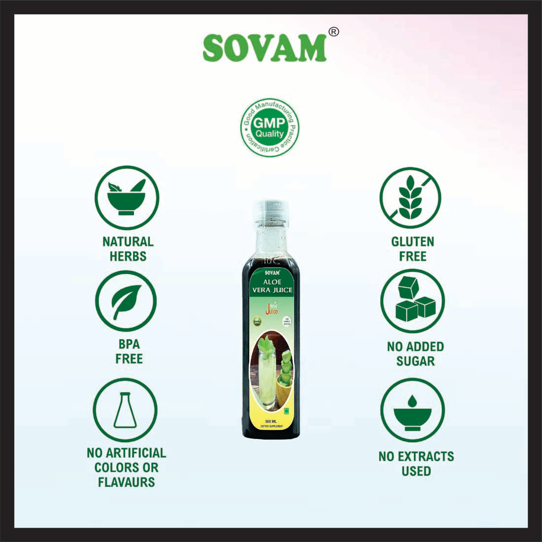 Sovam Aloe Vera 500ml  Juice