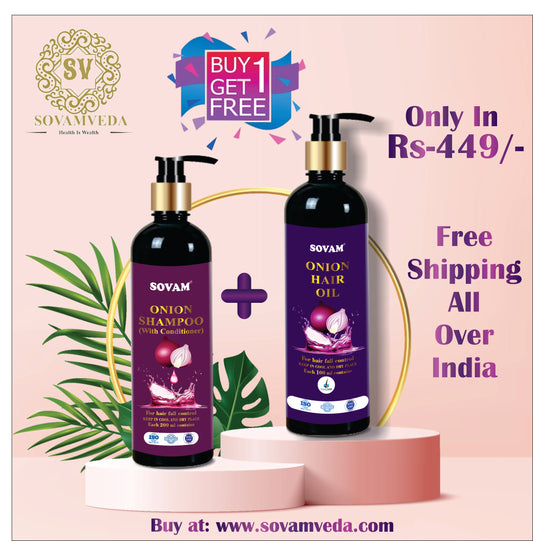 Sovam Onion Hair Oil Combo With Shampoo