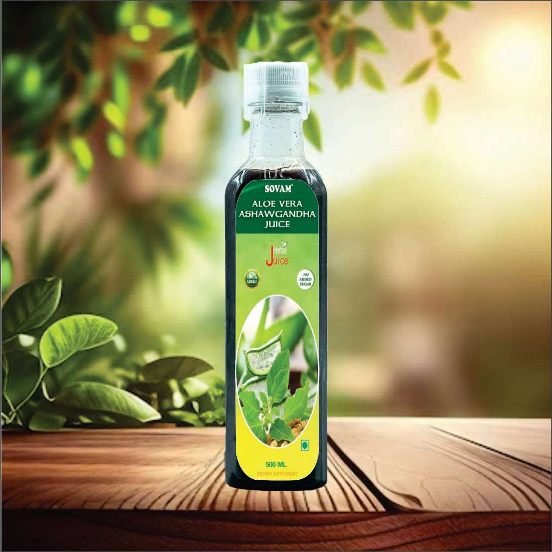 Natural Aloe Vera Ashwagandha Juice 500 Ml