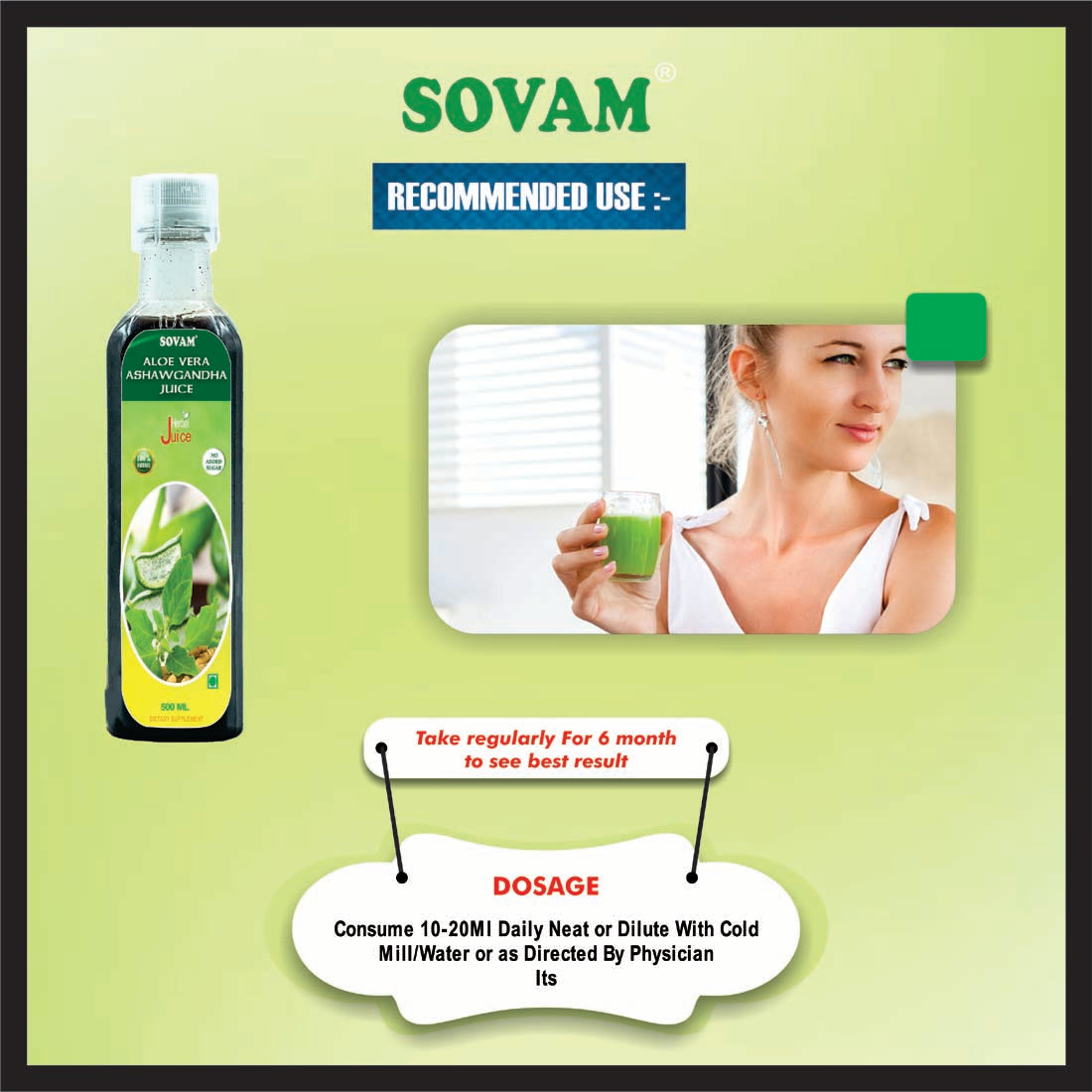 Sovam Aloe Vera Ashwagandha Juice 500 Ml