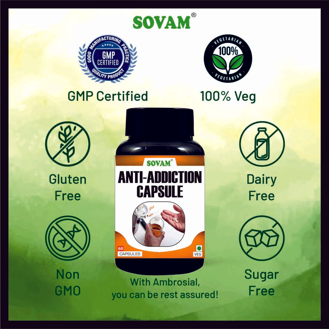 Sovam Addiction Mukti 60 Capsule