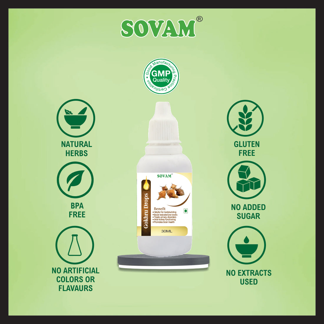 Sovam Gokhru Liquid Drop30Ml