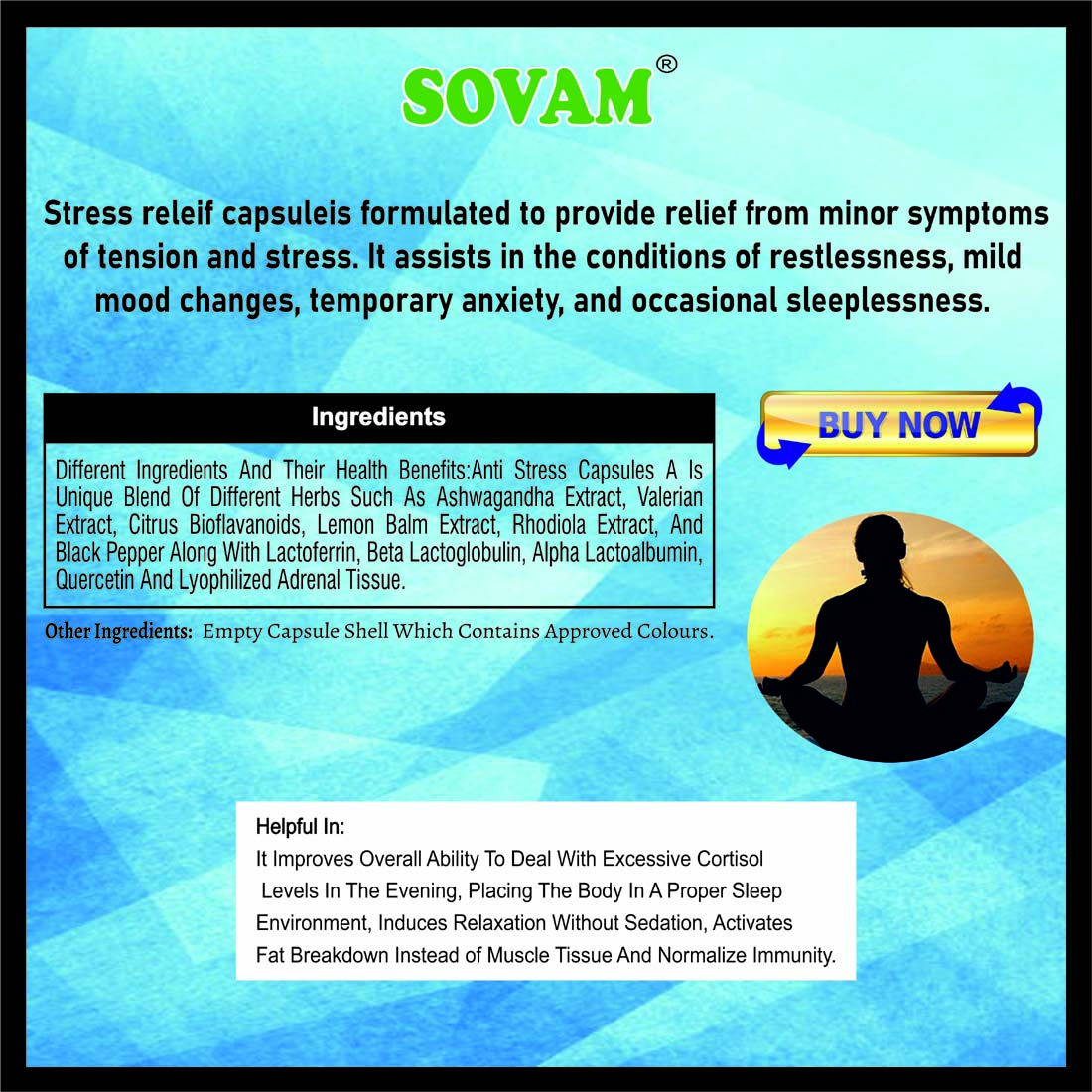 Sovam Stress Relief 60 Capsules