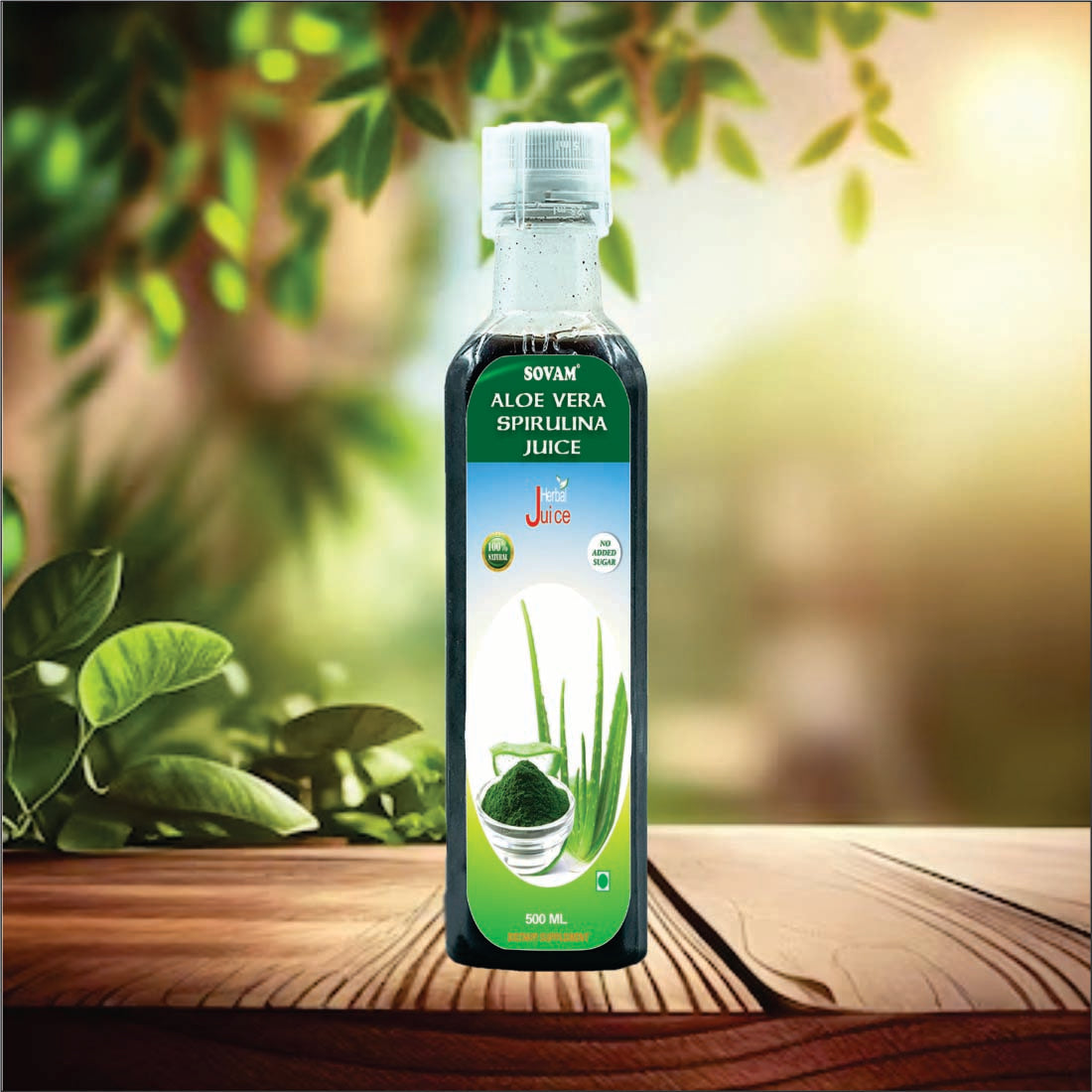 Natural Aloe Vera Spirulina Juice 500 Ml