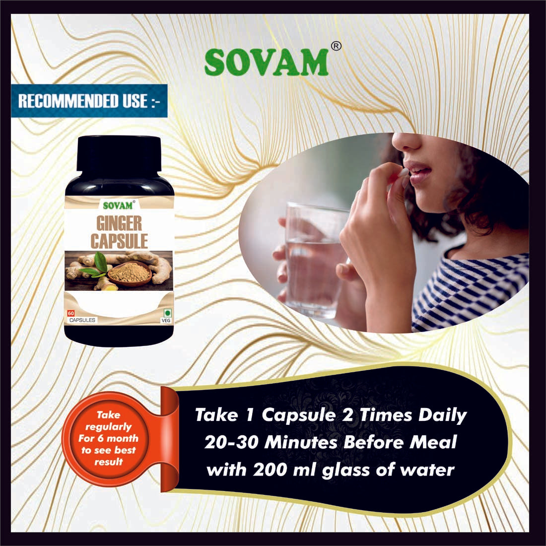 Sovam Ginger 60 Capsules