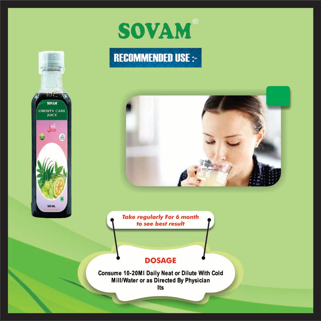 Obesity Care Juice ayurvedic tonic 500 ml | Sovam Ayurveda