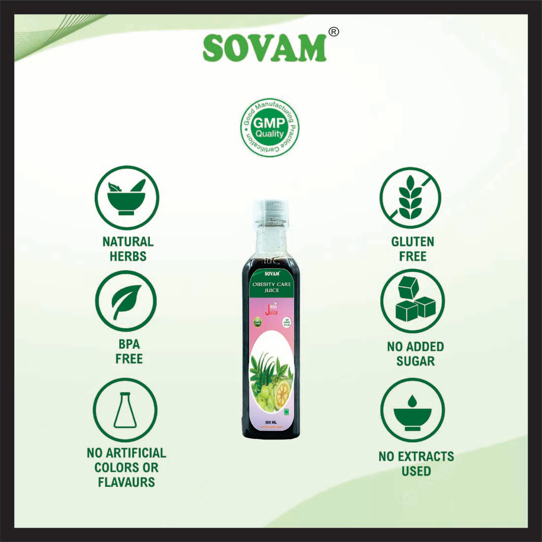 Obesity Care Juice ayurvedic tonic 500 ml | Sovam Ayurveda