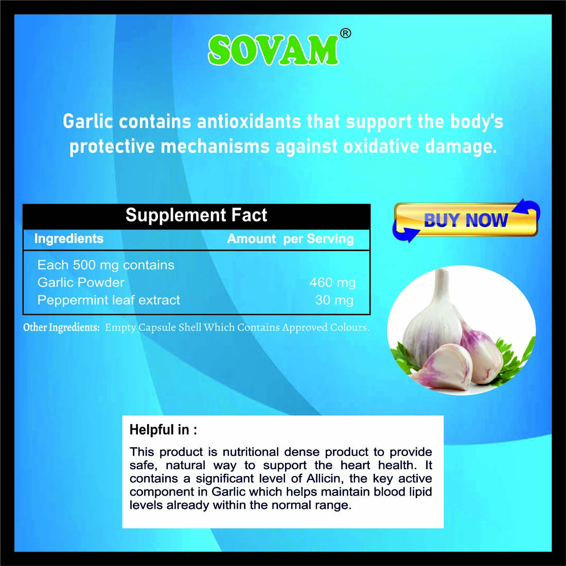 Sovam Garlic 60 Capsule