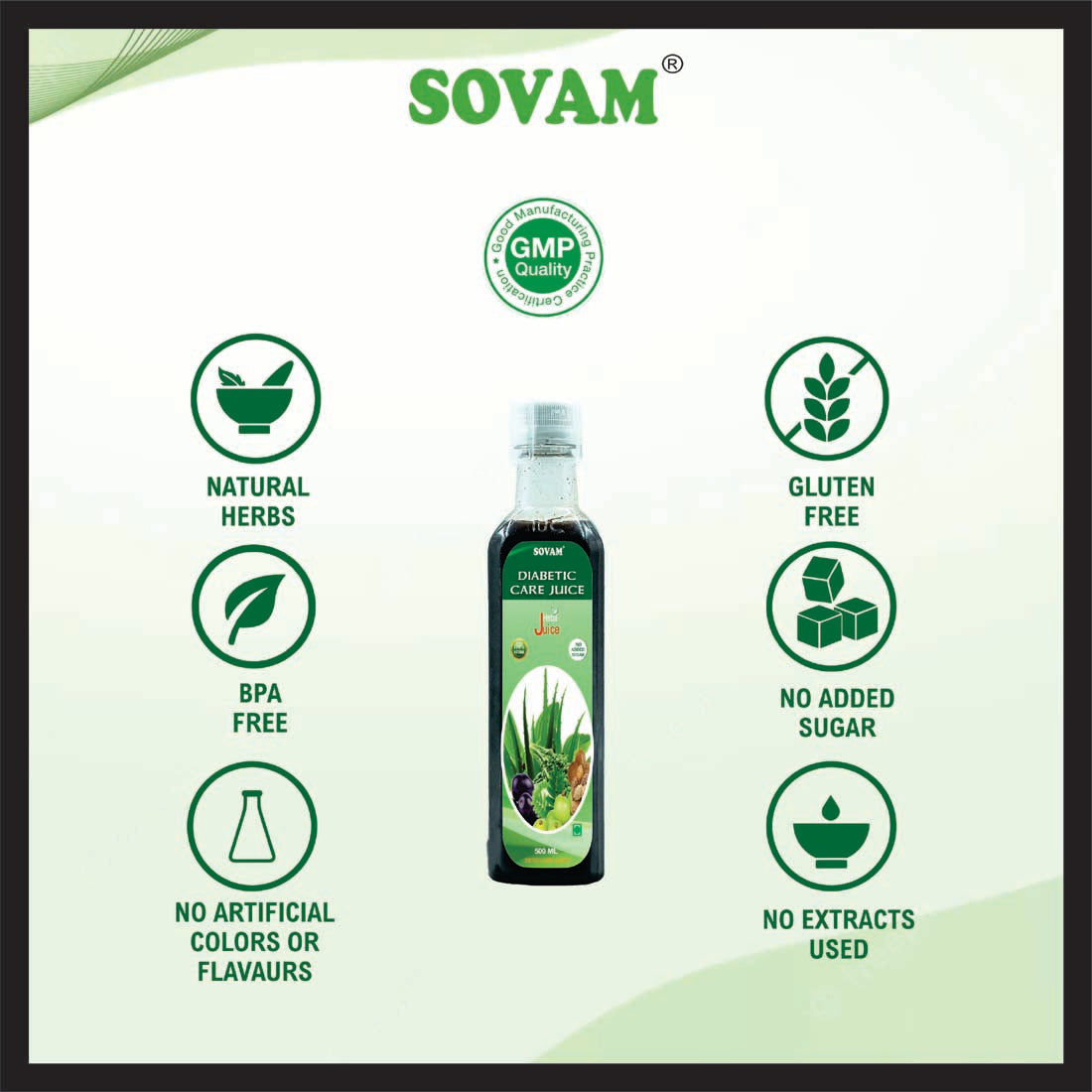 Diab-O-Care Juice Ayurvedic Tonic Diabetes 500 ML | Sovam Ayurveda