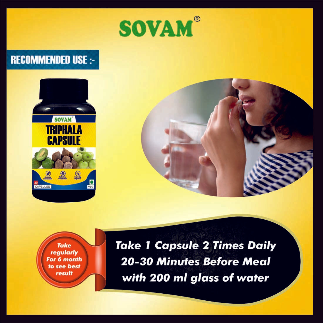 Sovam Triphala 30 Capsules