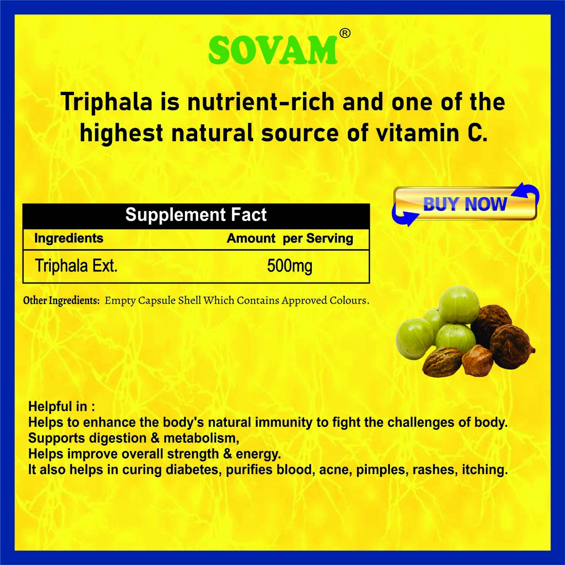 Sovam Triphala 30 Capsules