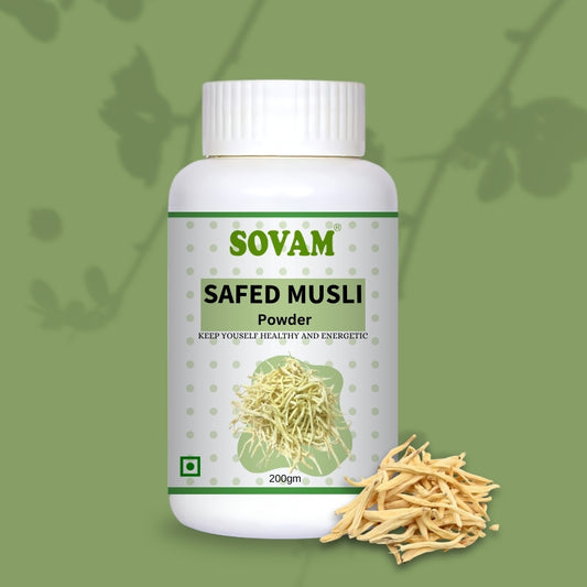 Sovam Safed Musli Powder 200 gm packing