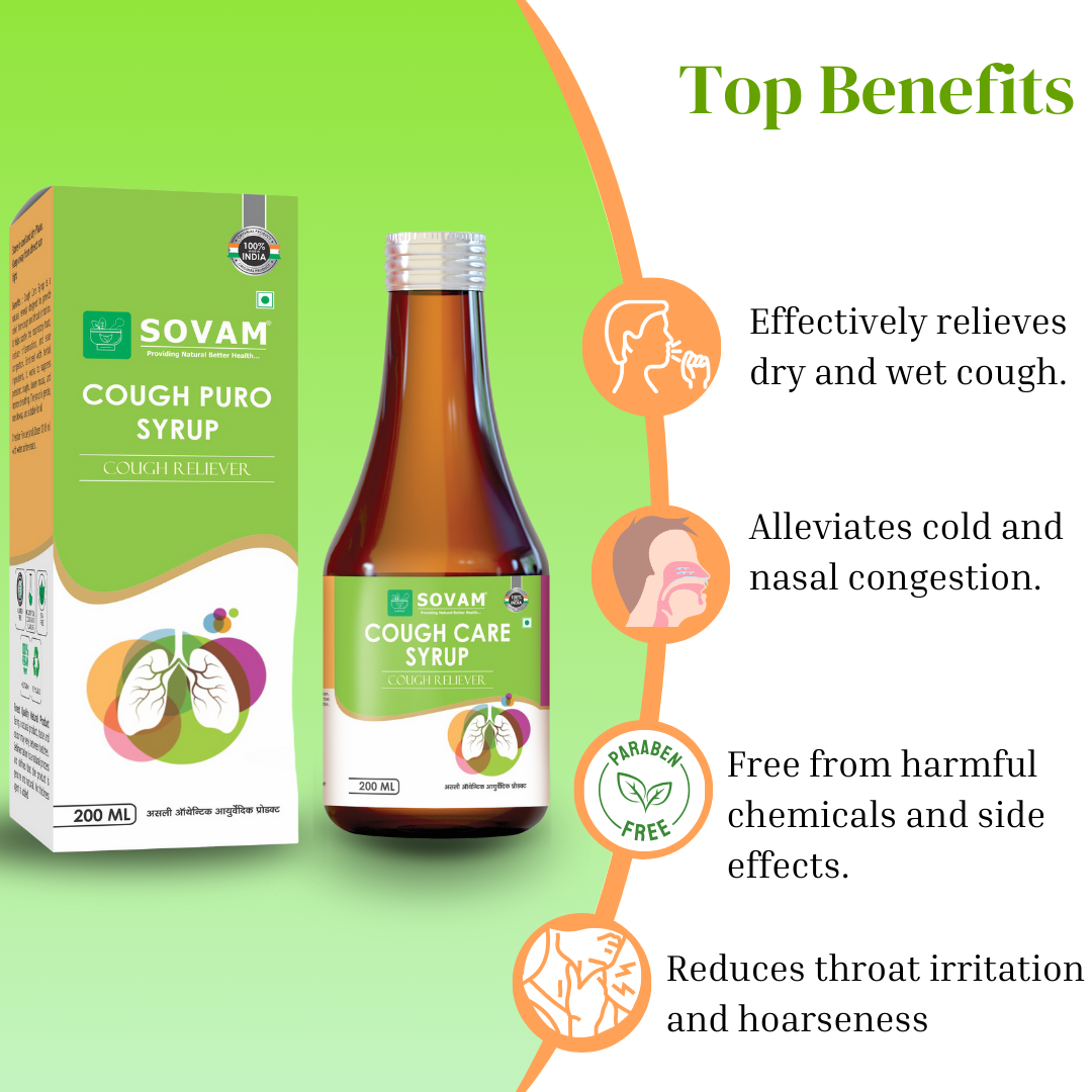 COUGH PURO SYRUP Herbal Syrup | Sovam ayurveda