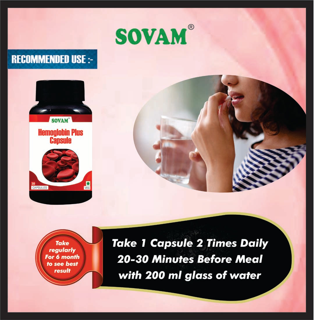 Sovam Hemoglobin 30 Capsule