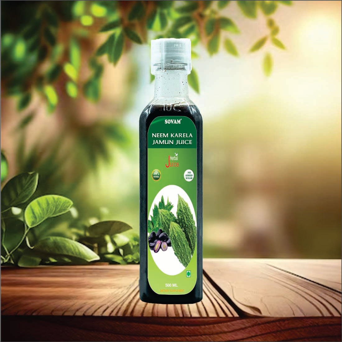 Neem Karela Jamun Juice 500ml - SOVAM AYURVEDA