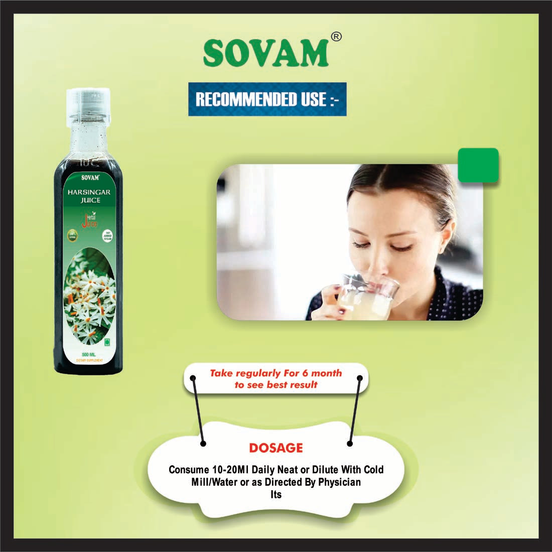 Sovam Harshringar Leaf liquid Juice500ml