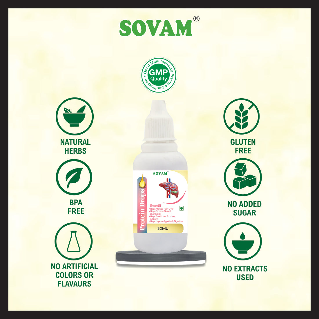 Sovam Protein Liquid Drops