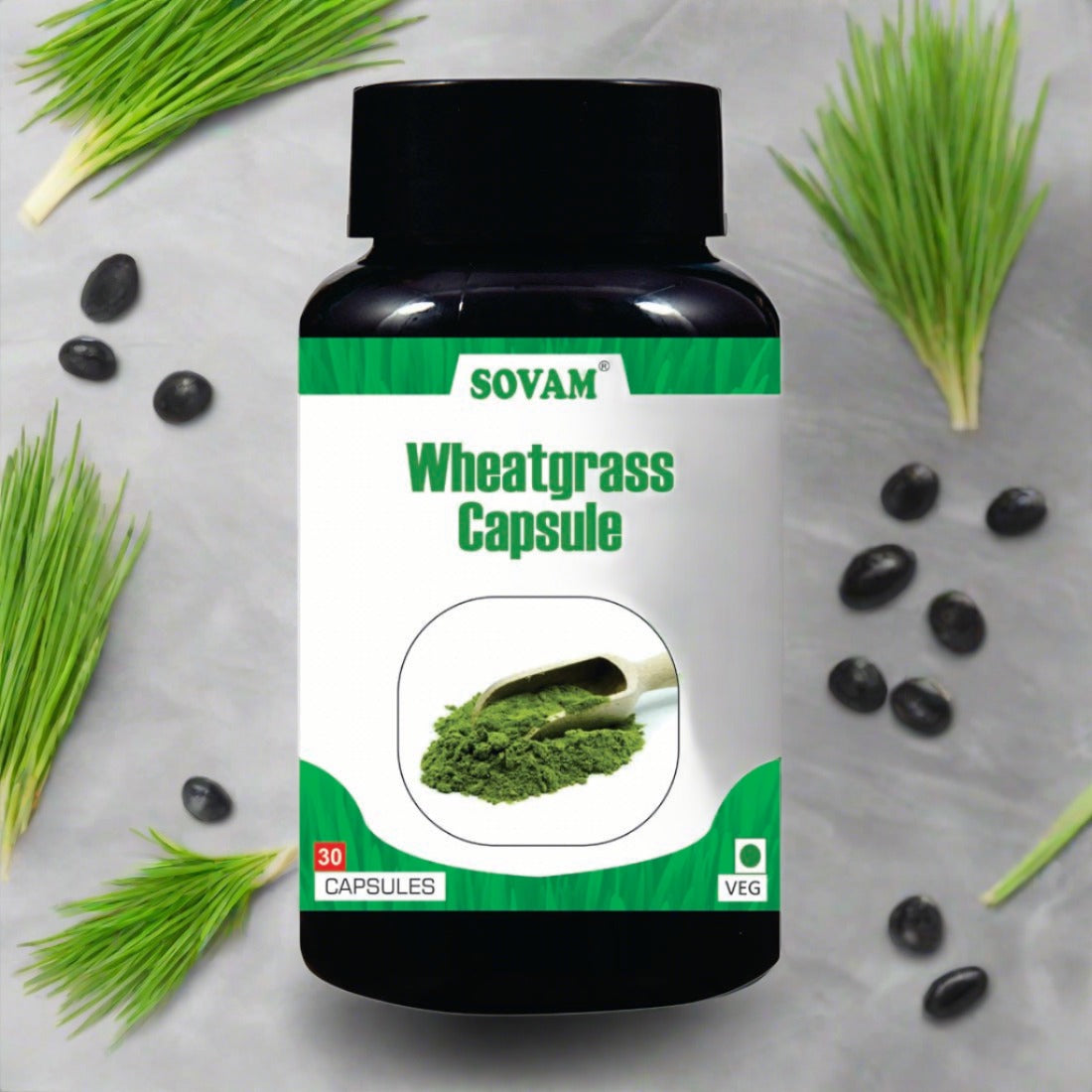 Sovam Organic Wheatgrass 30 Capsules