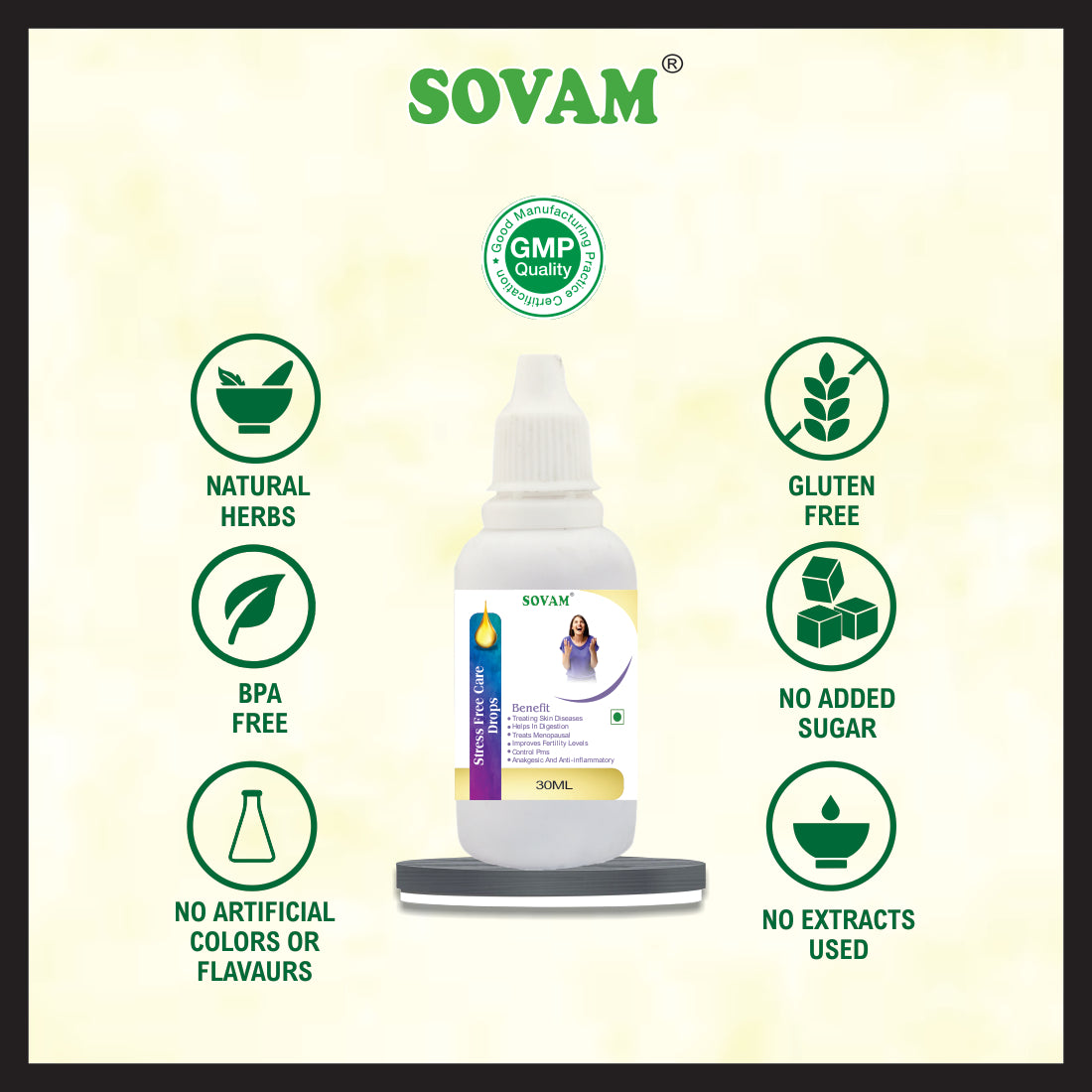 Sovam Stress Free Care Drops 30 Ml