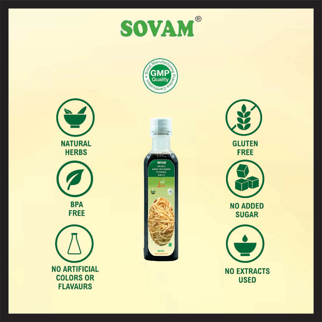 Sovam Men & Women Power Musli Juice 500 Ml