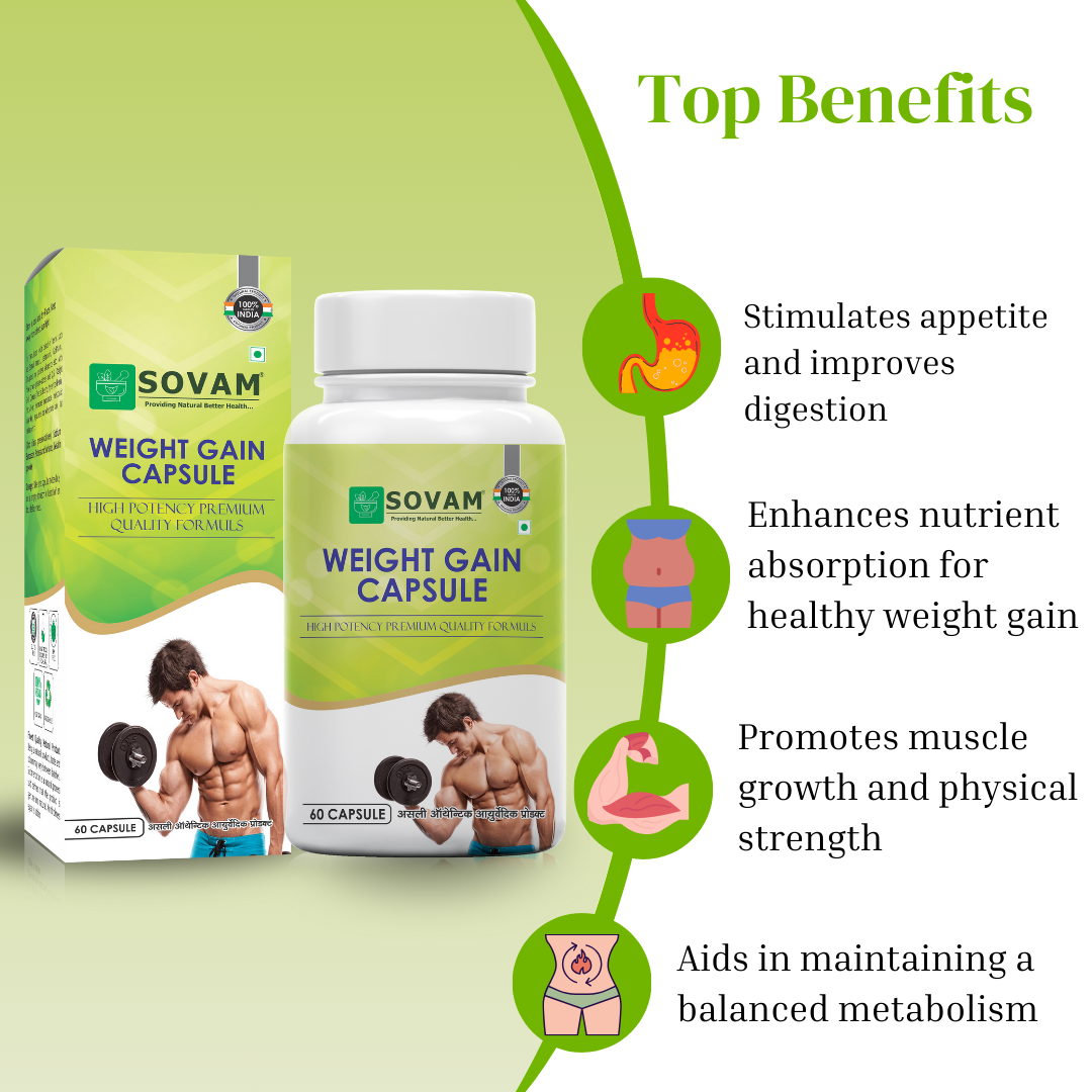 Weight Gain Capsule Ayurvedic Medicine | Sovam Ayurveda