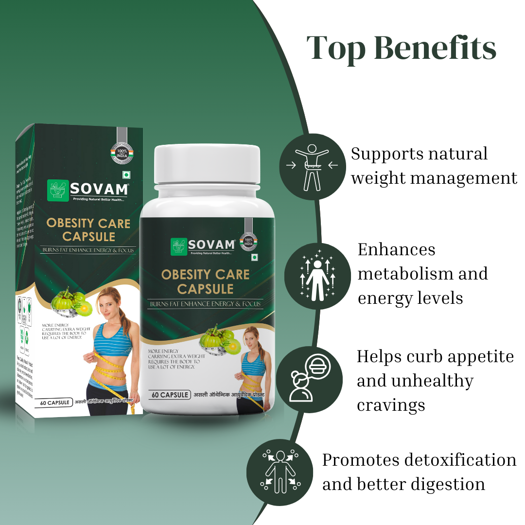 Obesity Care Capsule Ayurvedic Medicine 60 Capsule | Sovam Ayurveda