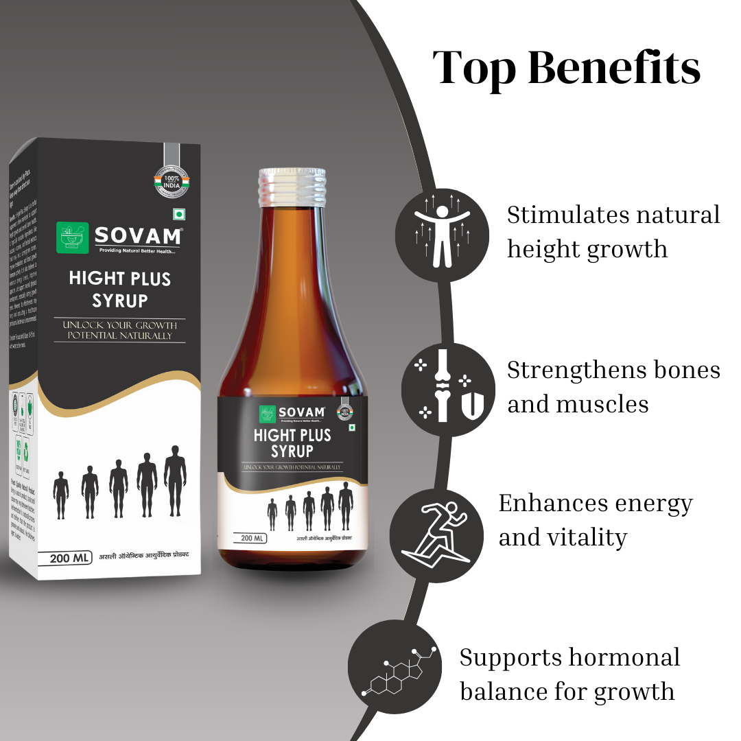 Hight Plus Syrup Height Growth | Sovam  Ayurveda