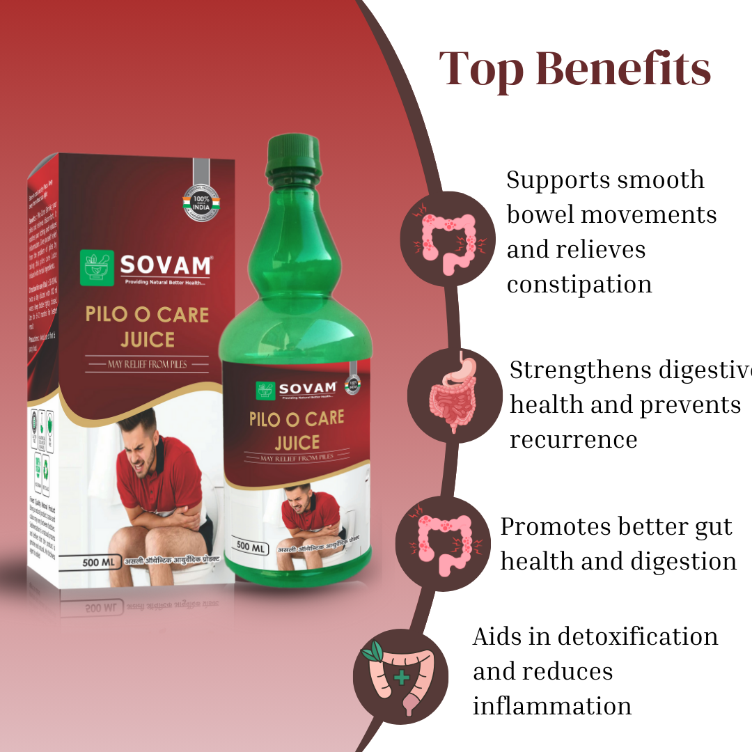 Pilo O care Juice Ayurvedic piles solution | Sovam Ayurveda