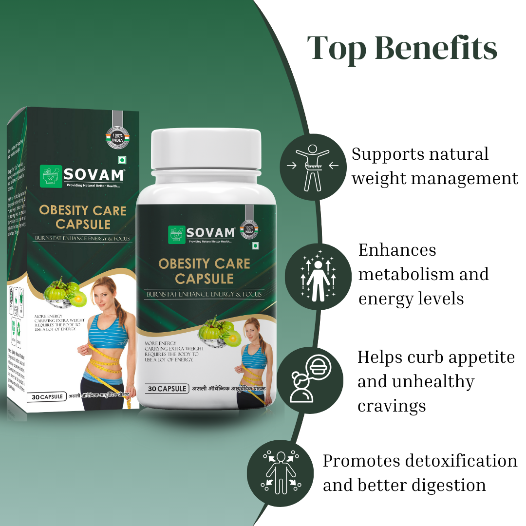 Obesity Care Capsule Ayurvedic Medicine 30 Capsule | Sovam Ayurveda