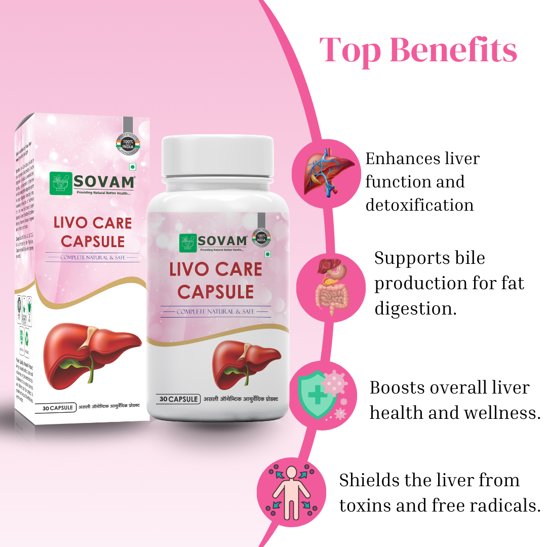 Livo Care Capsule Ayurvedic Medicine | Sovam Ayurveda