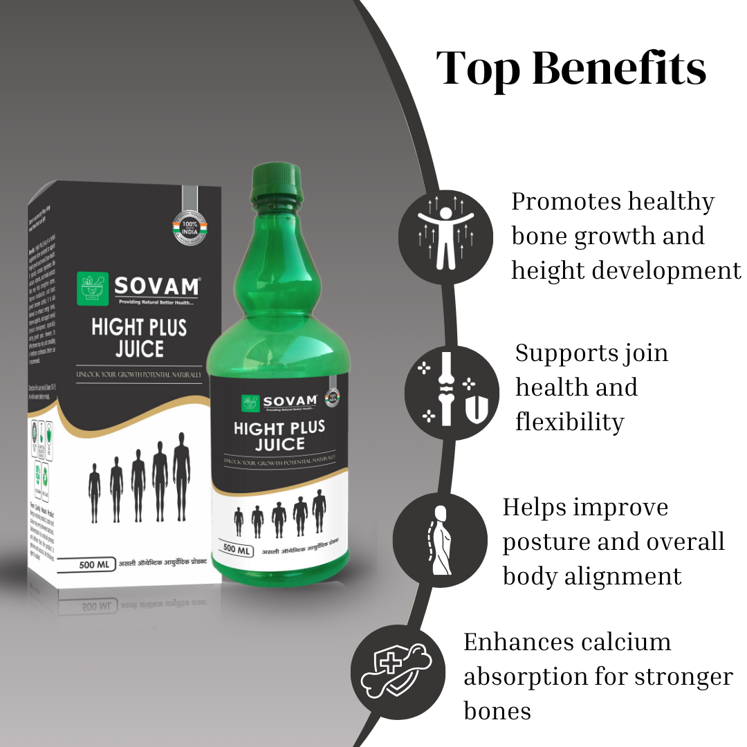 Hight Plus Juice  Herbal, height growth Juice | Sovam Ayurveda