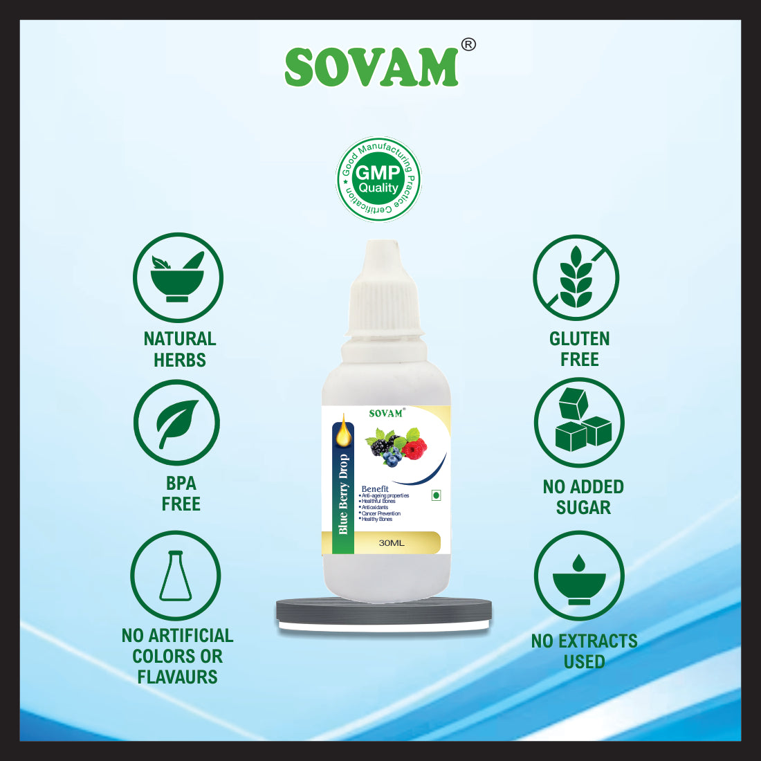 Sovam Blue Berry Drop 30ml