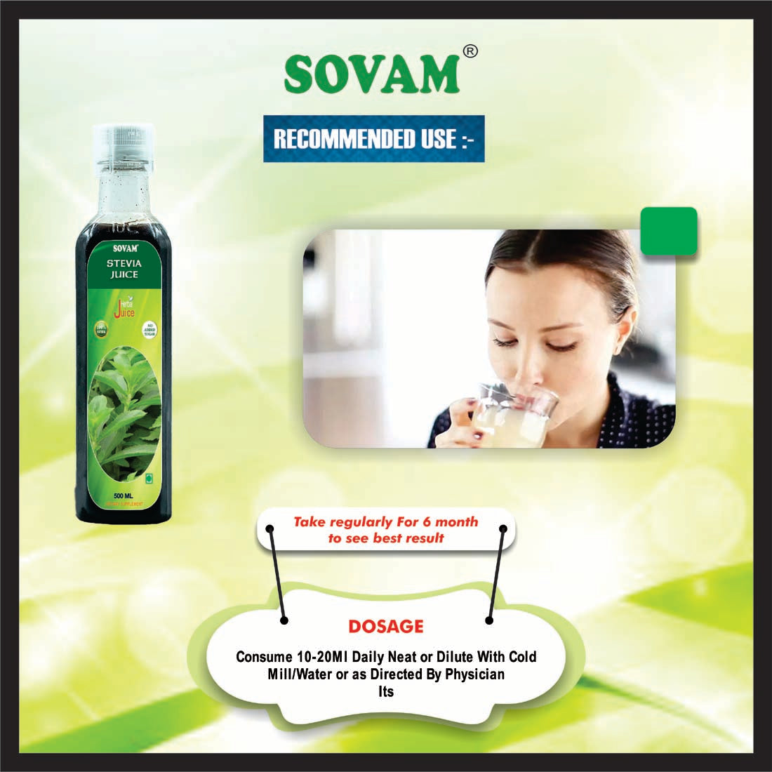 Sovam Stevia Juice ,500ml