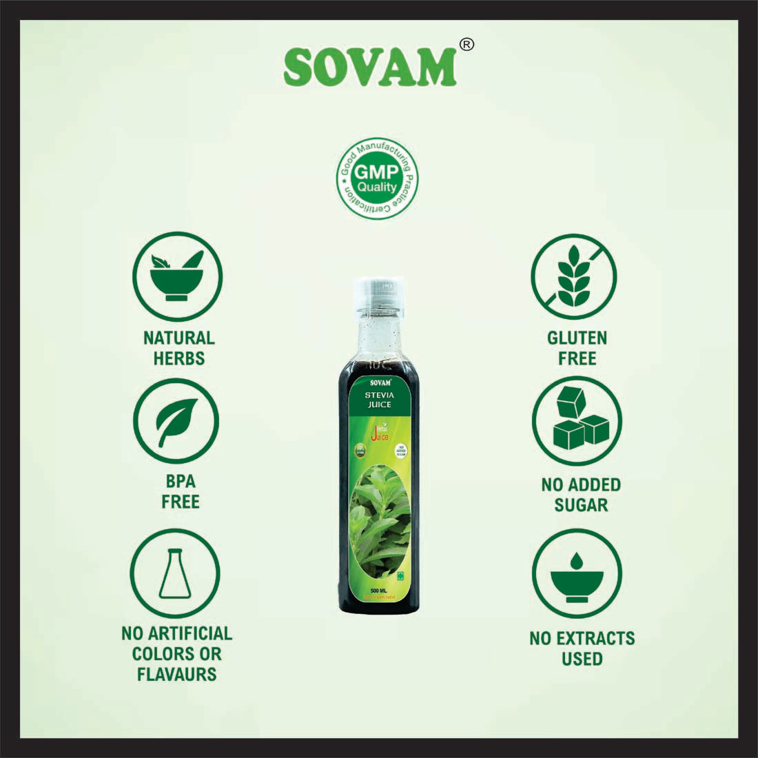 Sovam Stevia Juice ,500ml