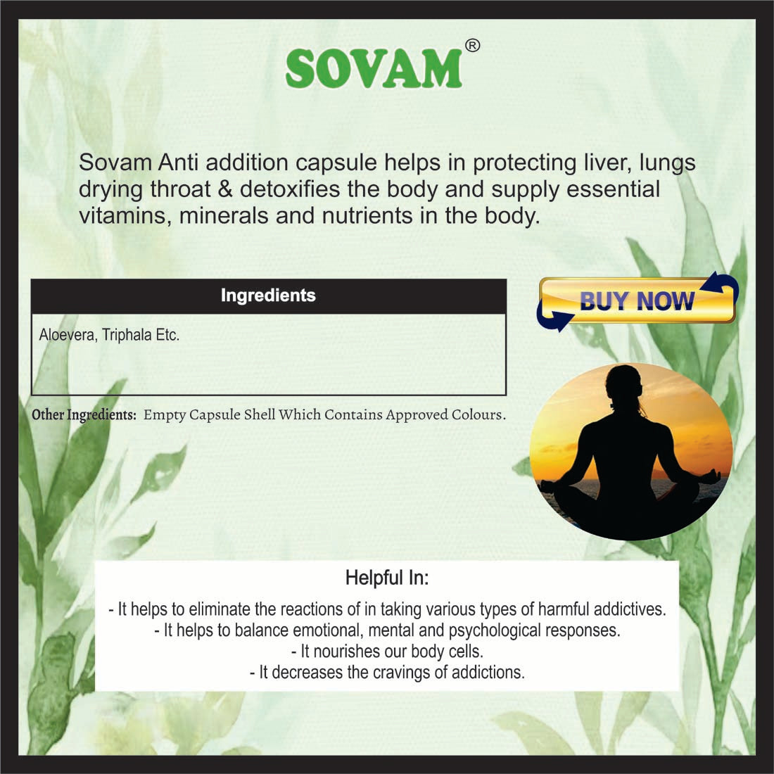 Sovam Aloevera Triphala 30 Capsules