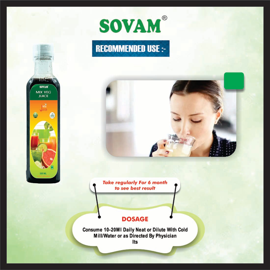 Sovam Mix Veg Juice - 500ml