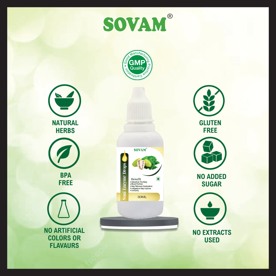 Sovam Noni Enzyme Drops 30 Ml