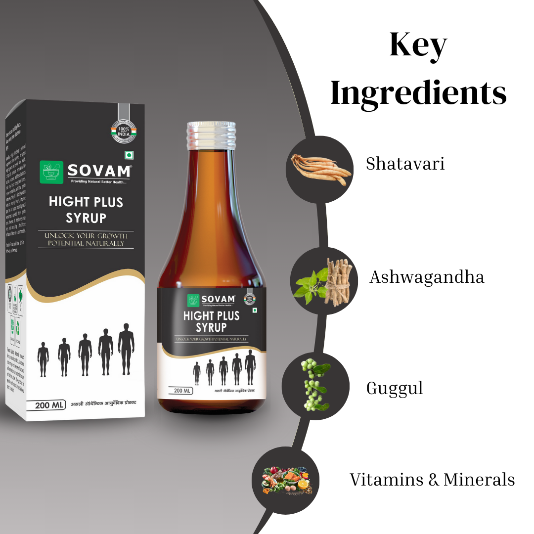 Hight Plus Syrup Height Growth | Sovam  Ayurveda