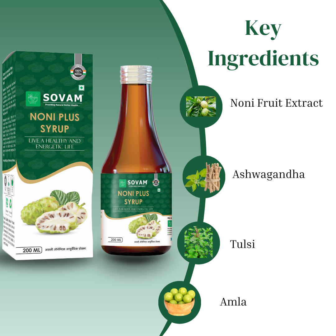 Noni Plus Syrup Ayurveda Wellness | Sovam Ayurveda