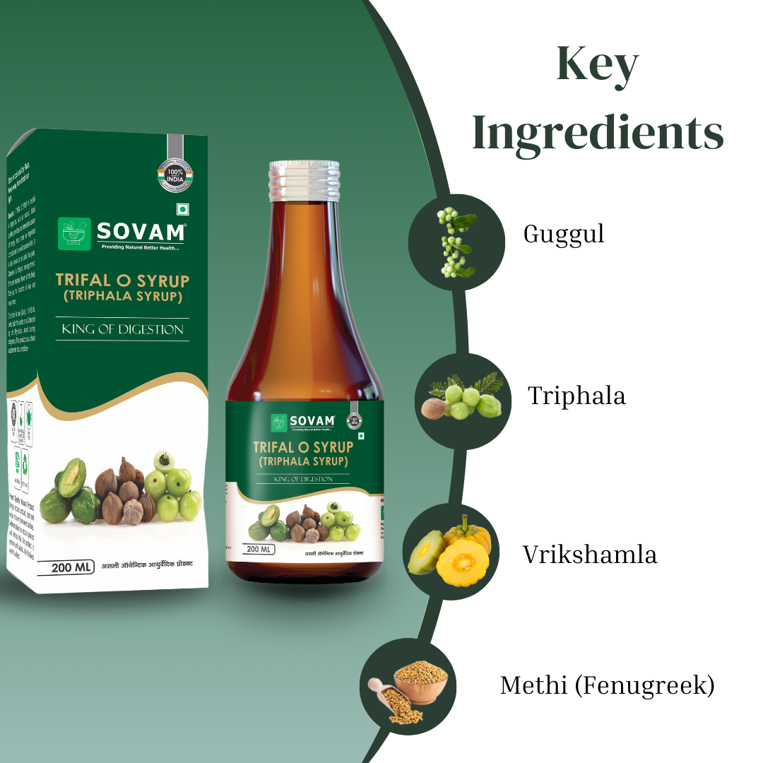 Trifal O Syrup digestive tonic | Sovam Ayurveda