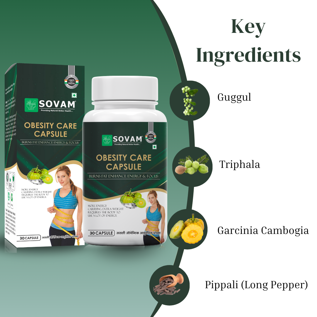 Obesity Care Capsule Ayurvedic Medicine 30 Capsule | Sovam Ayurveda