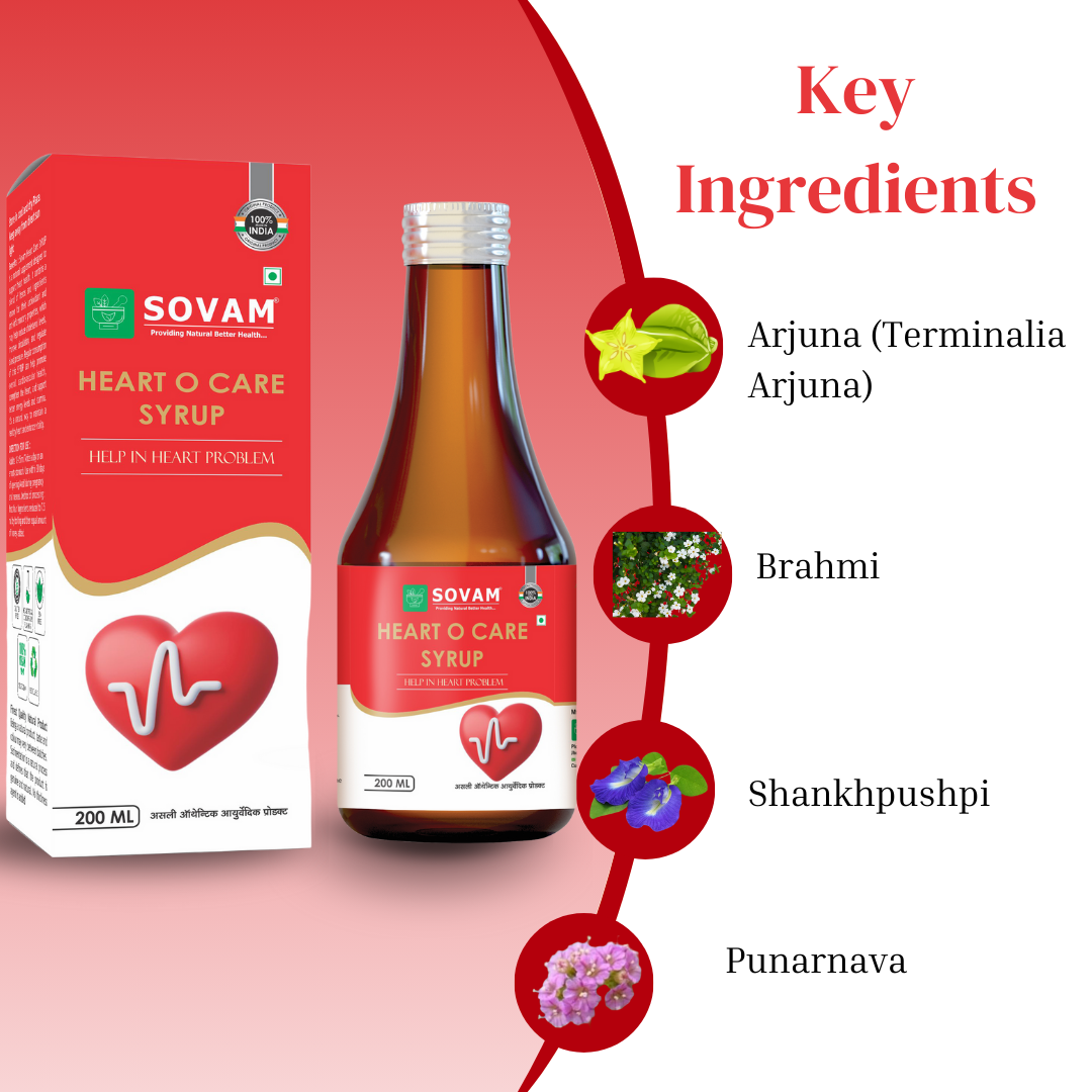 Heart O Care Syrup Ayurvedic Heart Tonic | Sovam Ayurveda