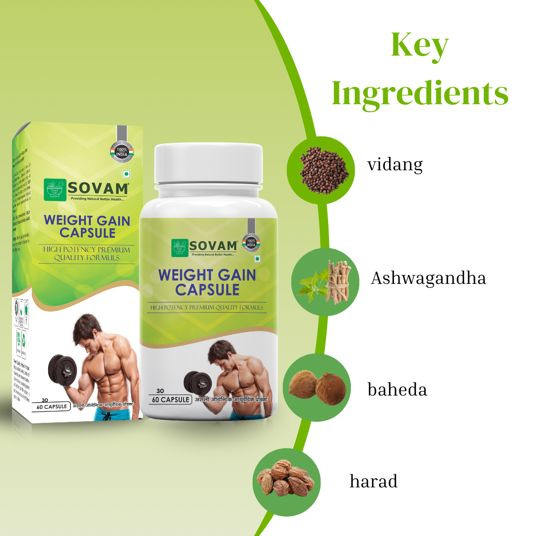 Weight Gain Capsule Ayurvedic Medicine | Sovam Ayurveda