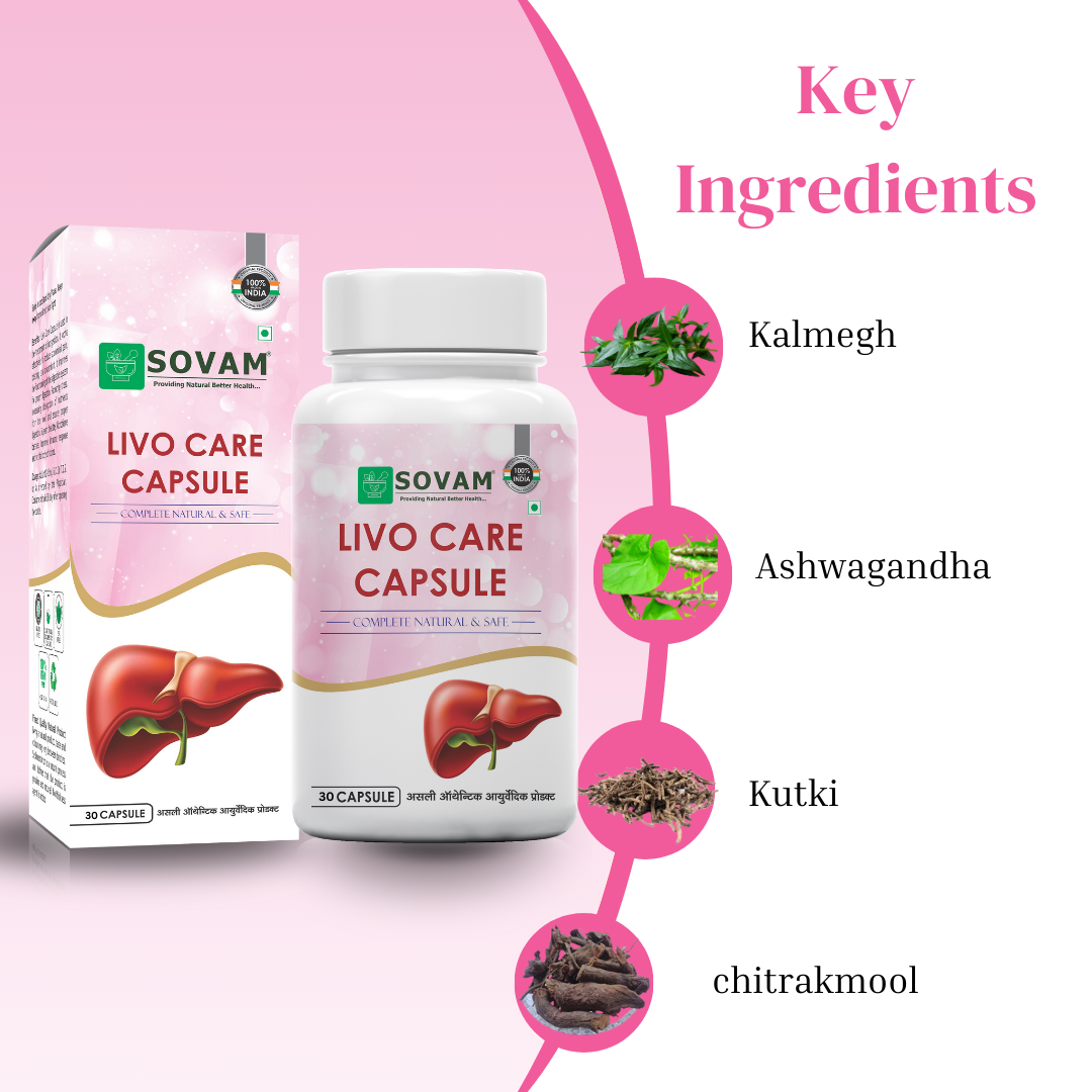 Livo Care Capsule Ayurvedic Medicine | Sovam Ayurveda