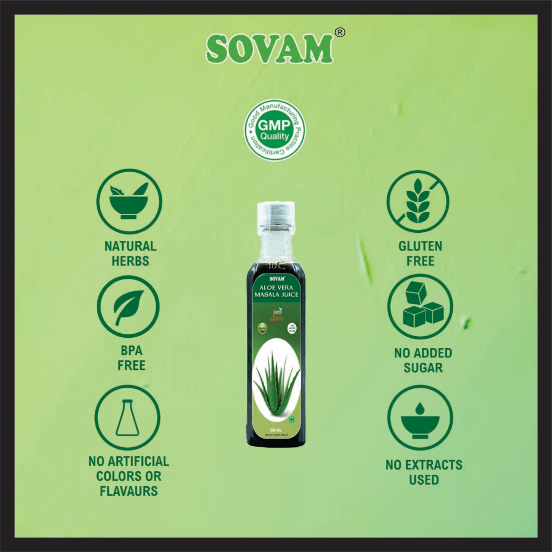 Sovam Aloe vera Masala Juice 500ml