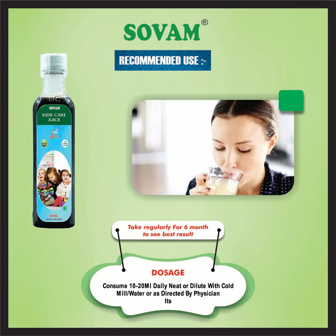 Sovam Kids Care Juice 500ml