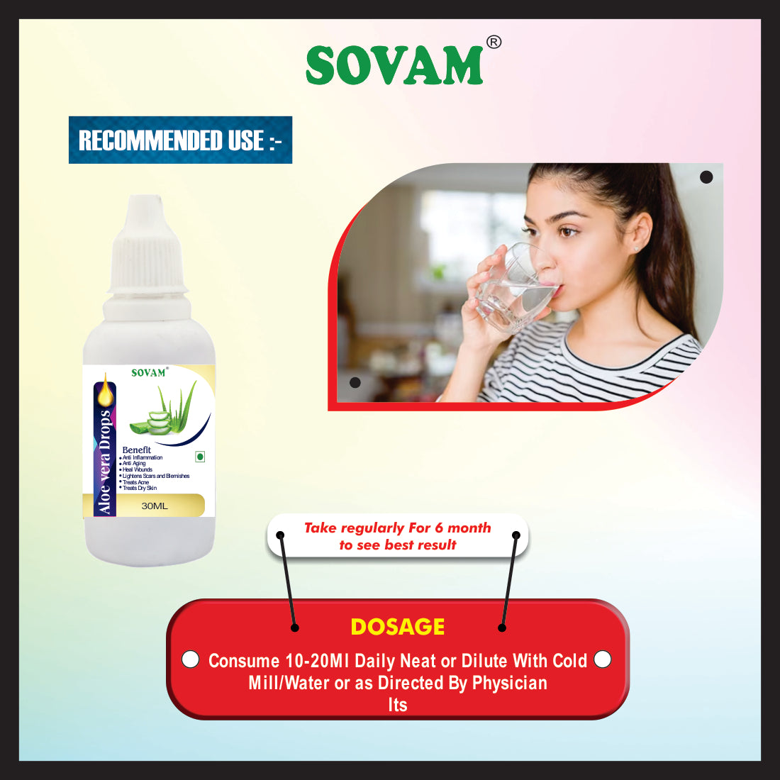 Sovam Aloe Vera Liquid Drops 30 Ml