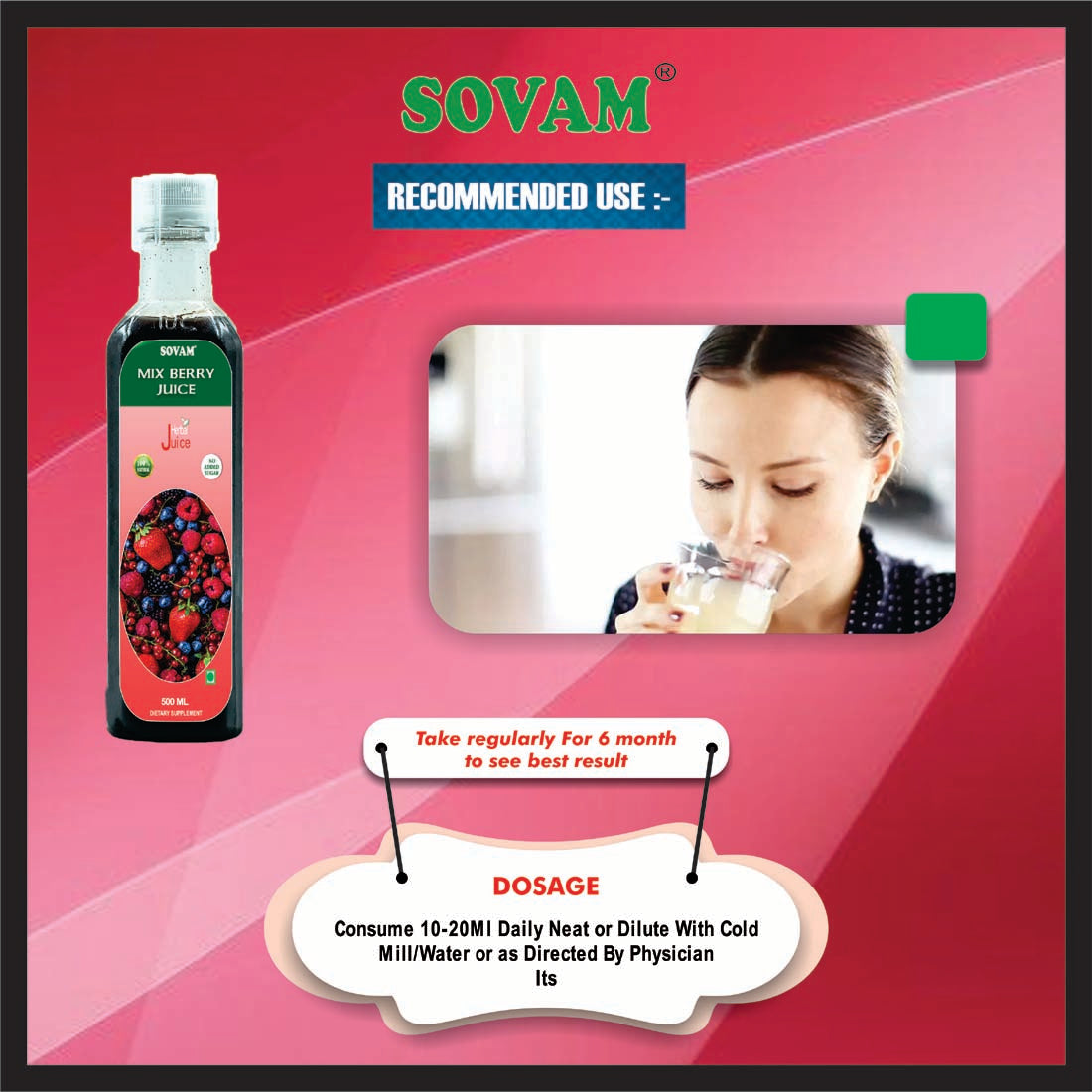 Sovam Mix Berry Juice 500Ml