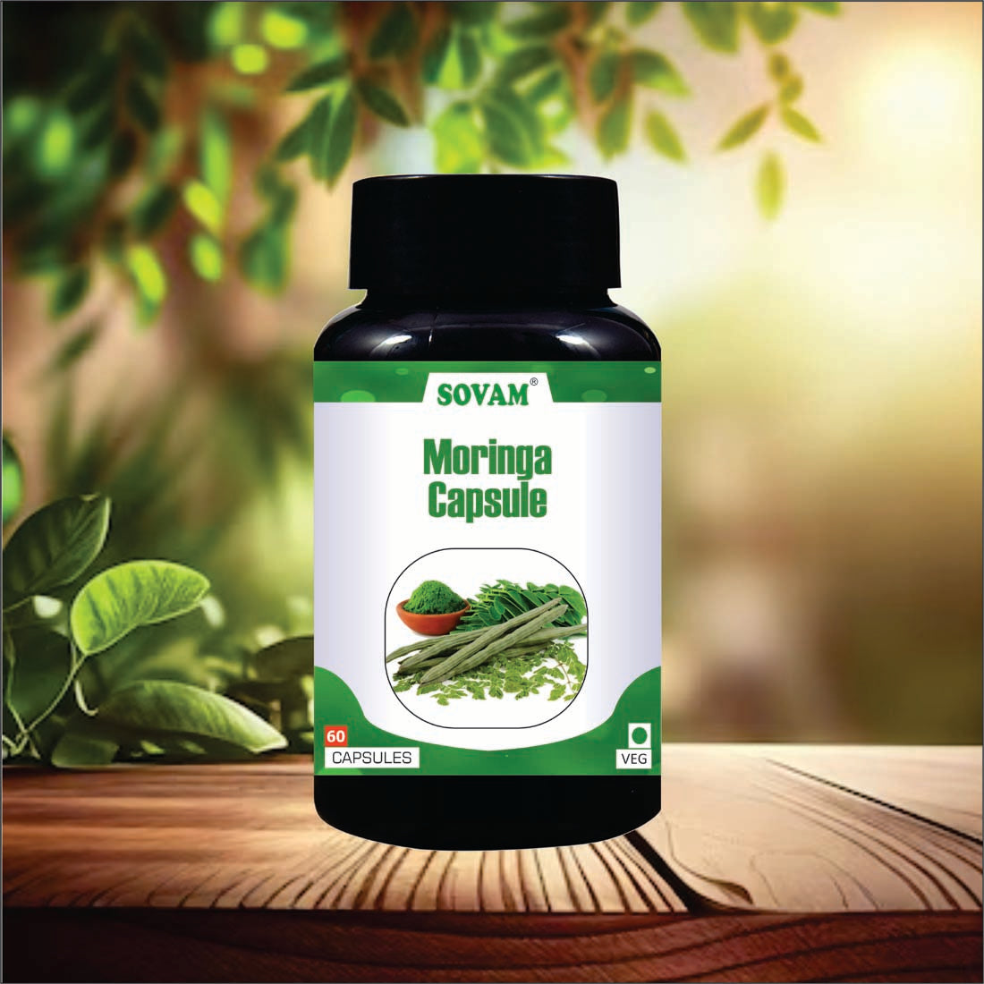 Moringa 60 Capsule Natural energy booster | Sovam Ayurveda