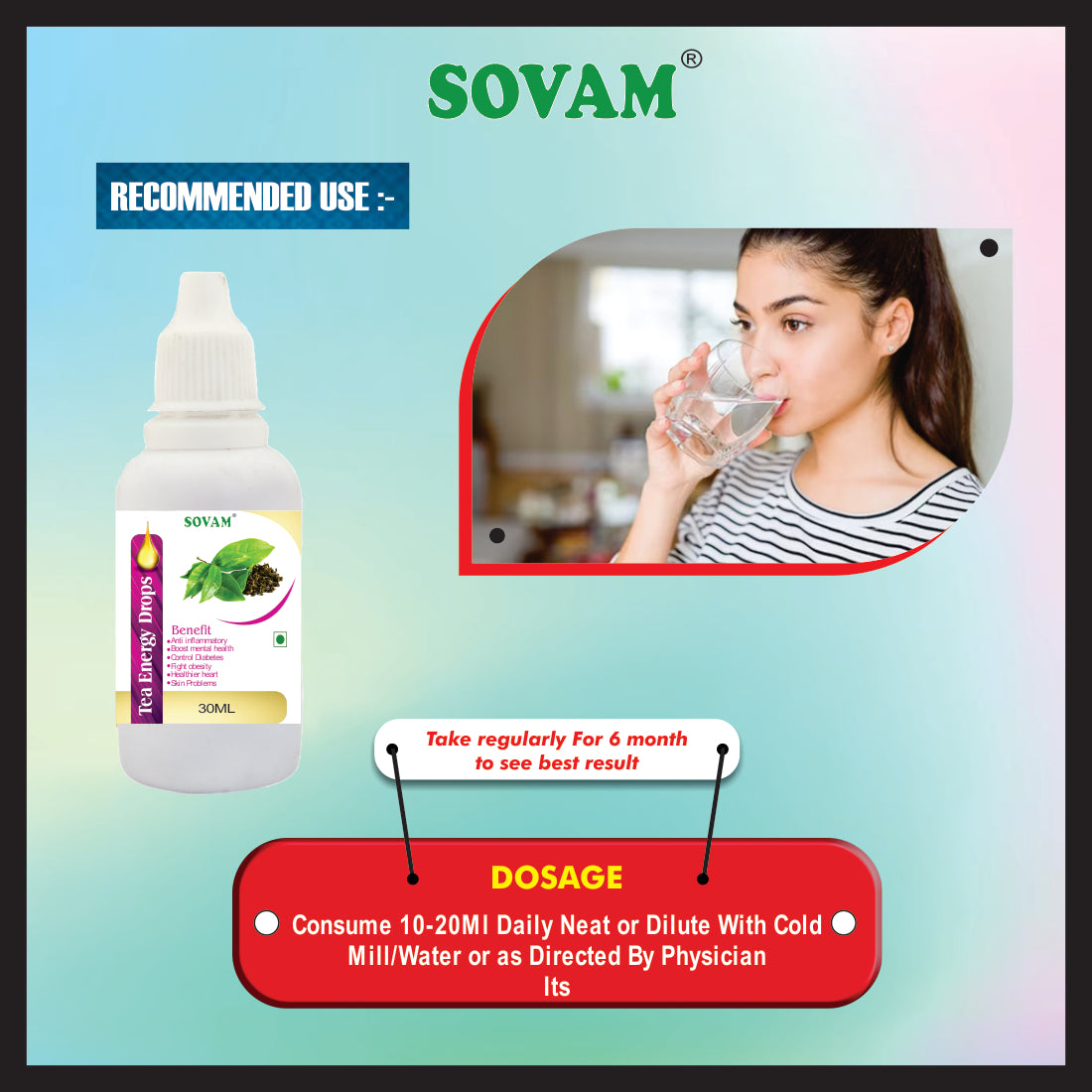 Sovam Tea Energy Liquid Drops 30 Ml